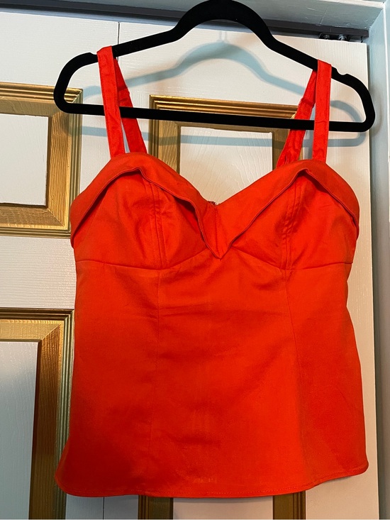 Vixen by Micheline Pitt Tops - Vixen by Micheline Pitt Orange Maneater Top With Built In Bra OLD FIT